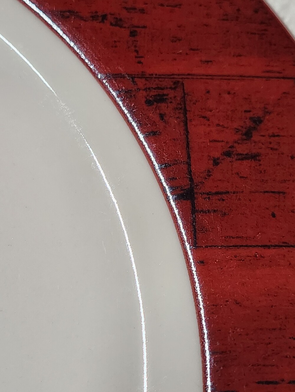 Warren Kimble Barns Dinner Plates Set of 4 Sakura Red Rustic Americana Farmhouse - Picture 5 of 8